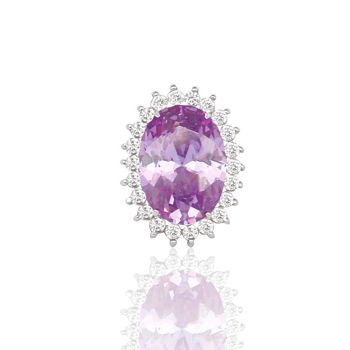 Silidia Oval Ring Light Purple