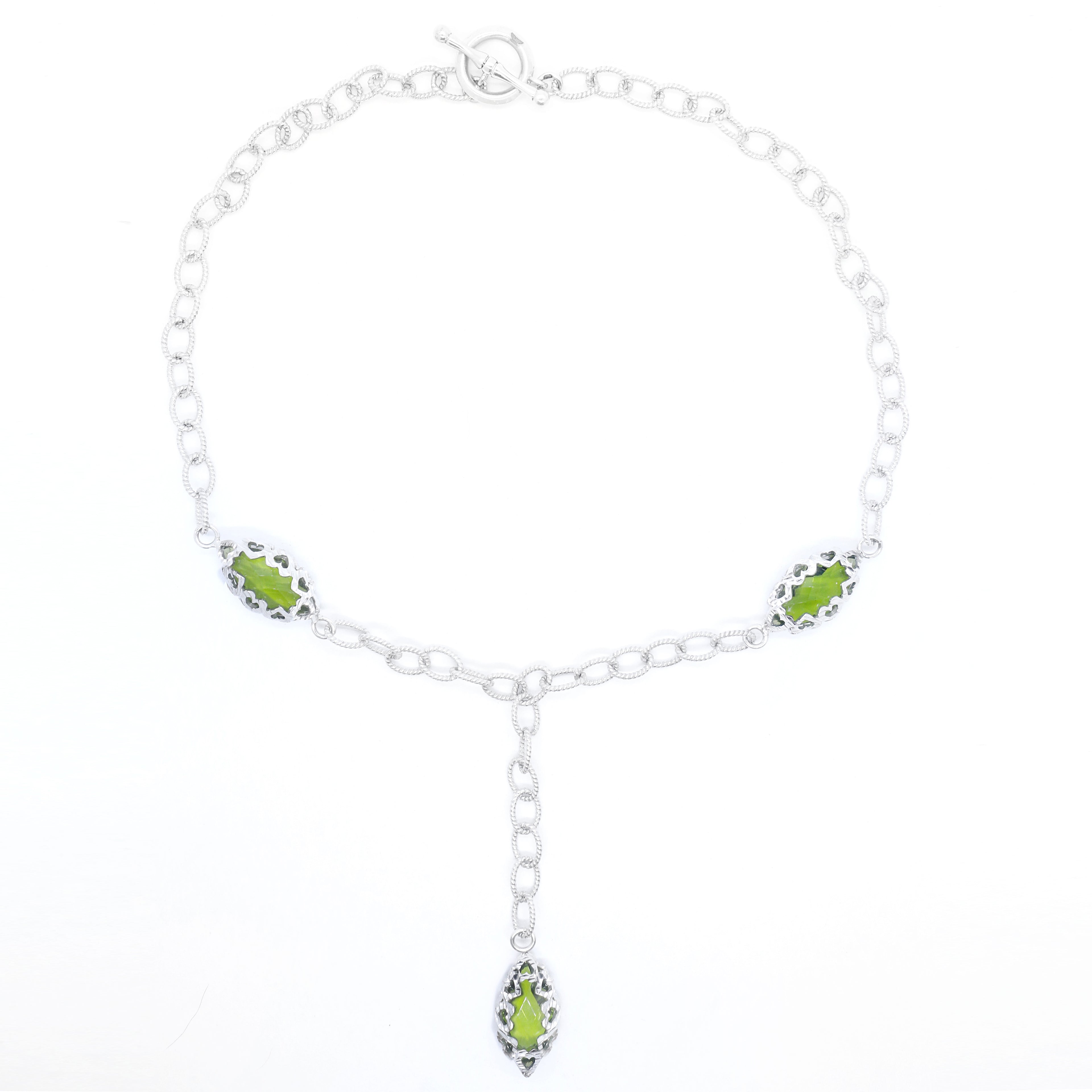 Silidia Green Cubic Zirconia Necklace