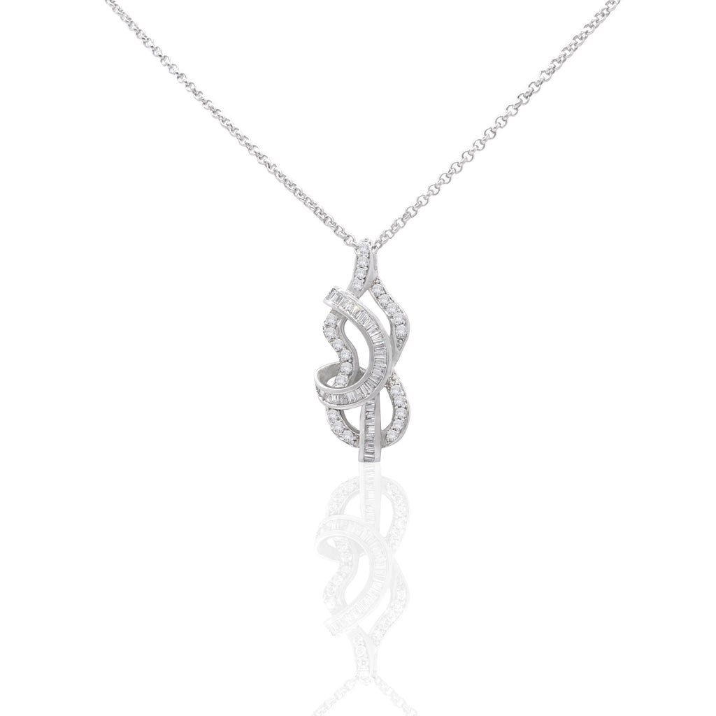 Sterling Silver Elegant Twist Pendant