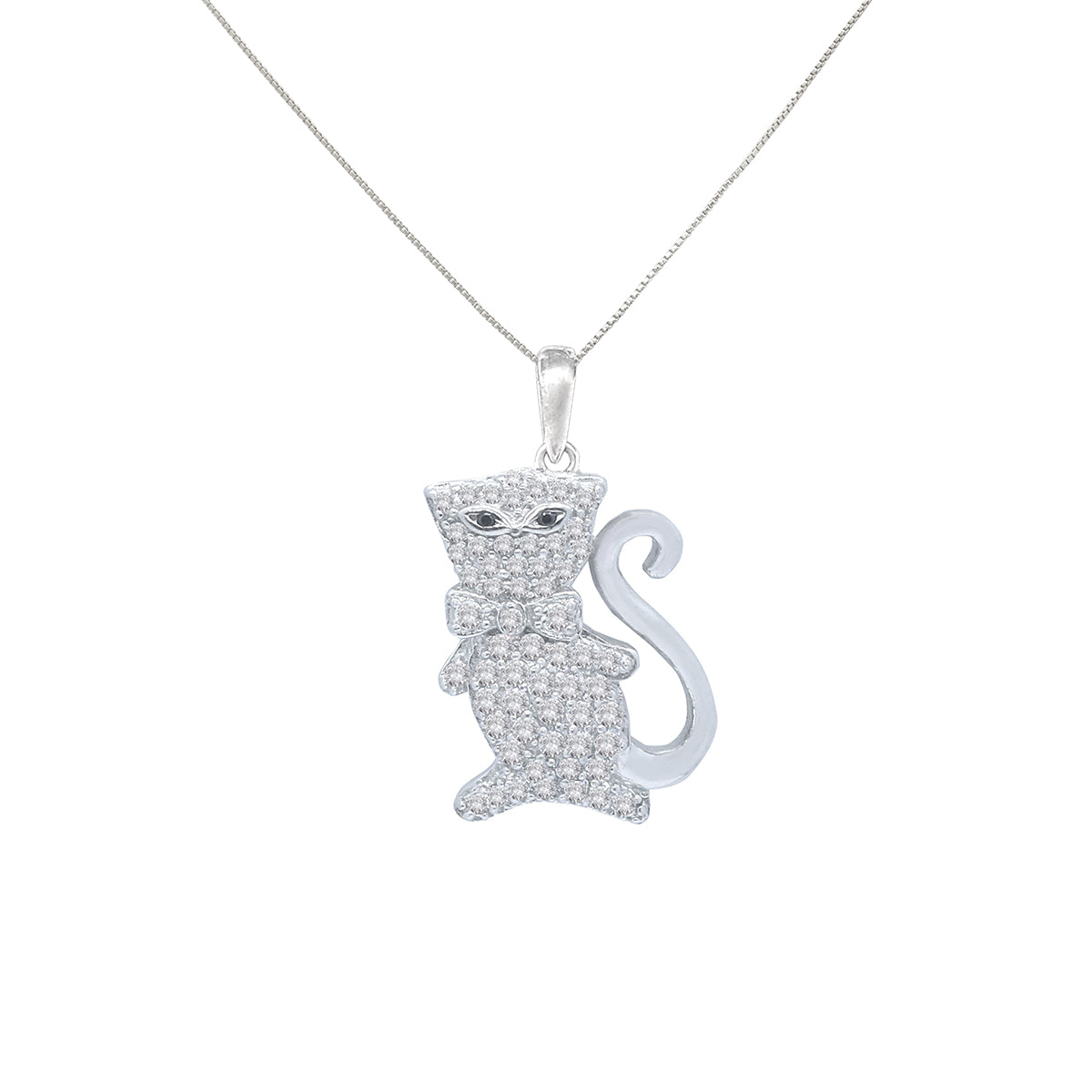 Silidia Sterling Silver Cat Pendant