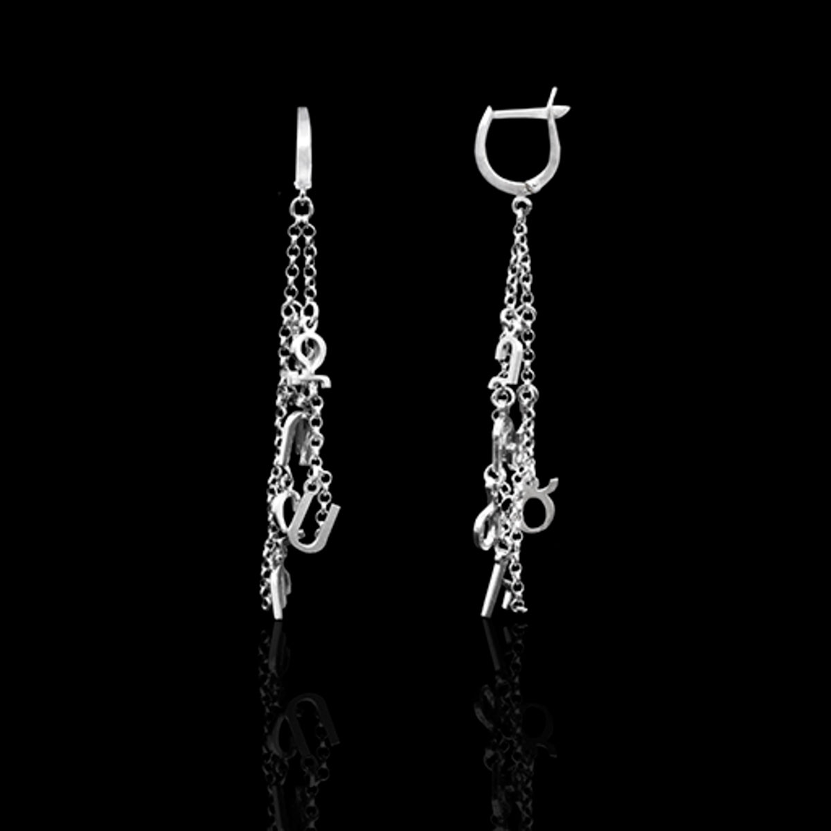 Silidia Silver Earrings with Armenian Alphabet