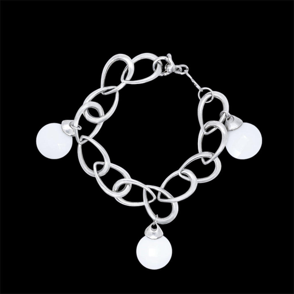 Silidia Bracelet White Artificial Agat