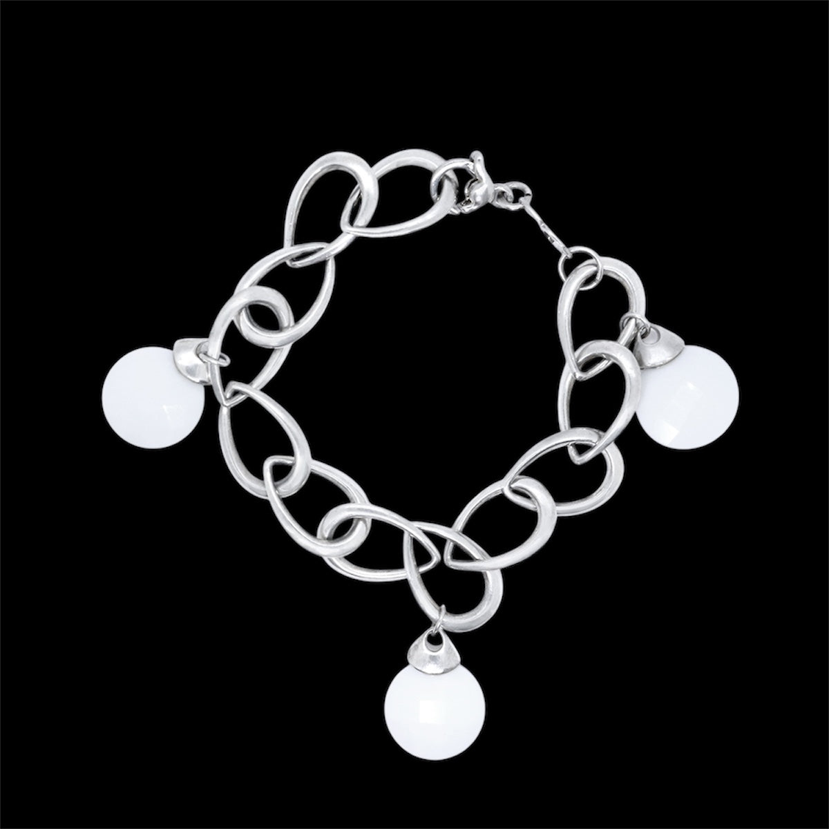 Silidia Bracelet White Artificial Agat