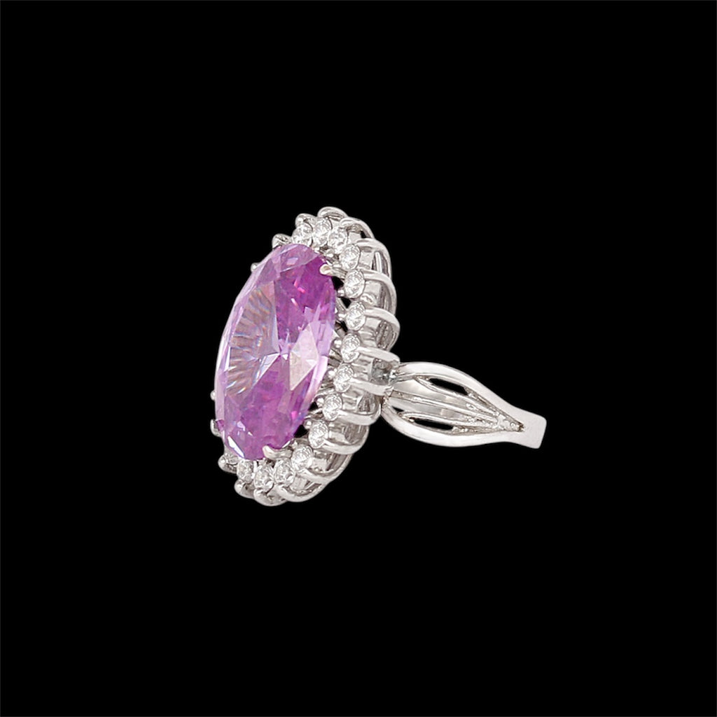Silidia Oval Ring Light Purple