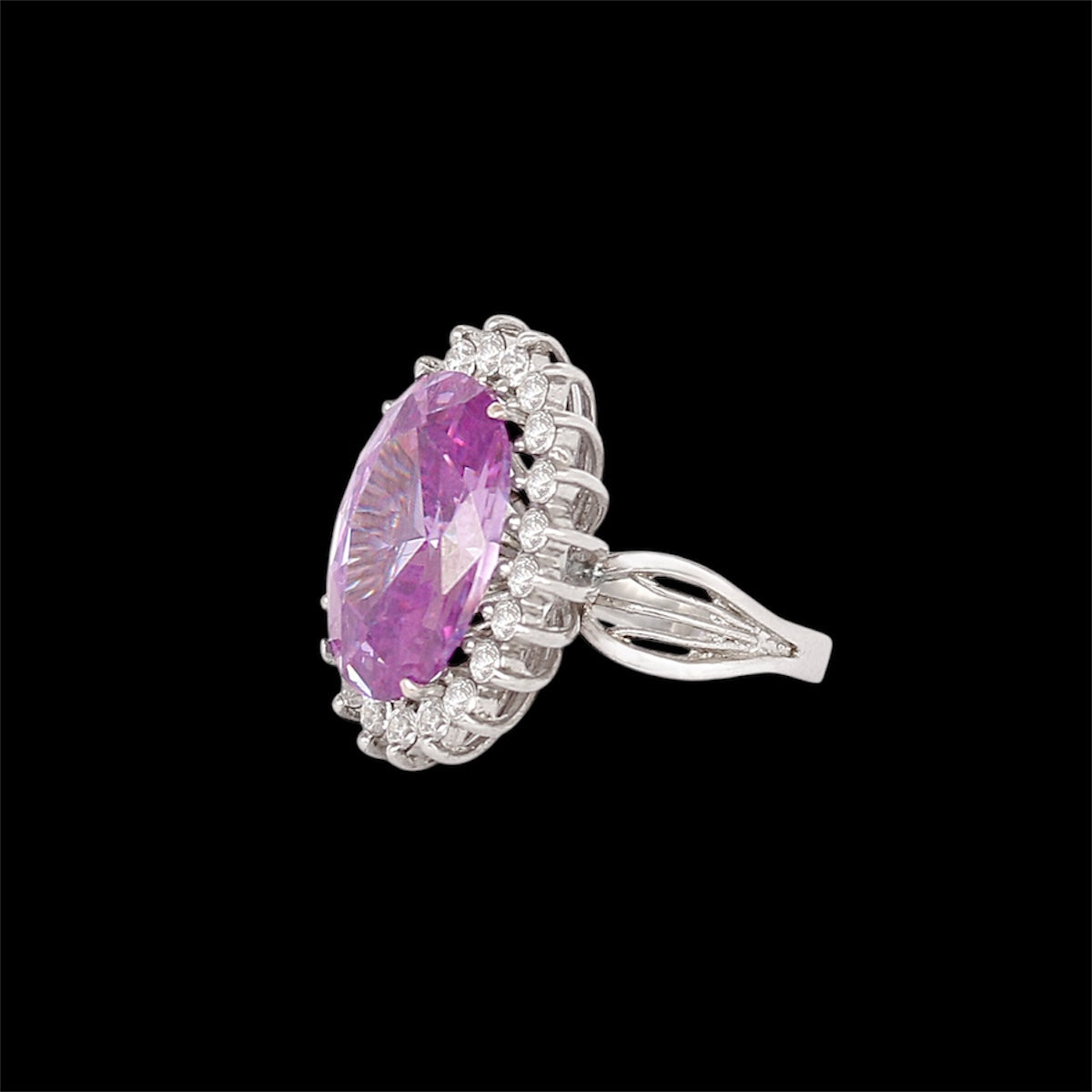 Silidia Oval Ring Light Purple