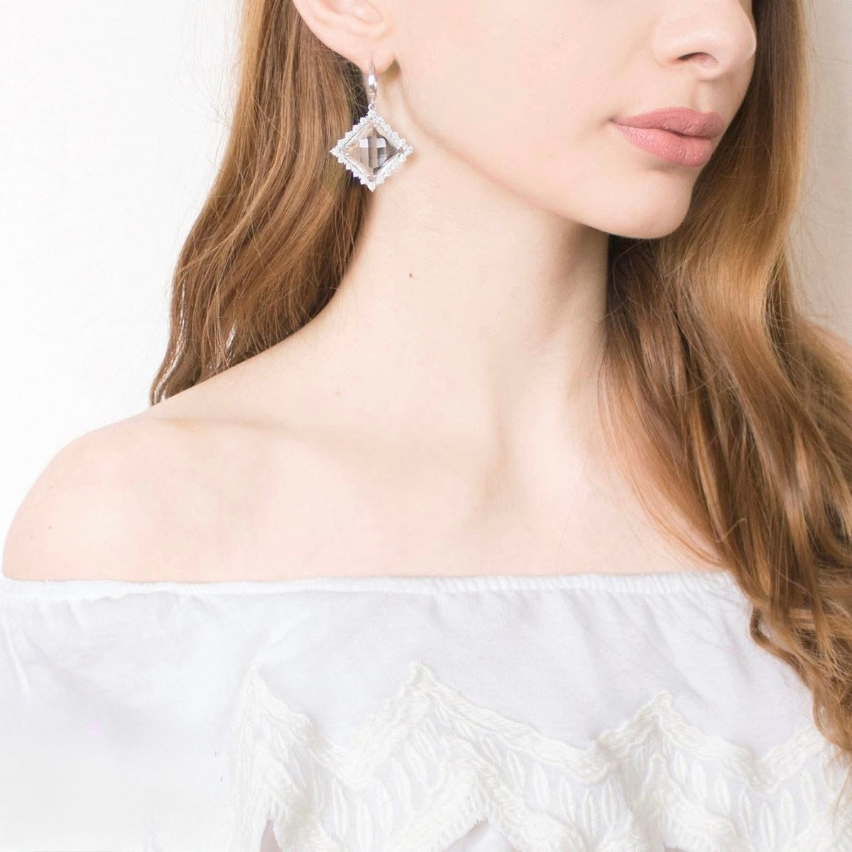 Silidia Square Drop Earrings for Ladies
