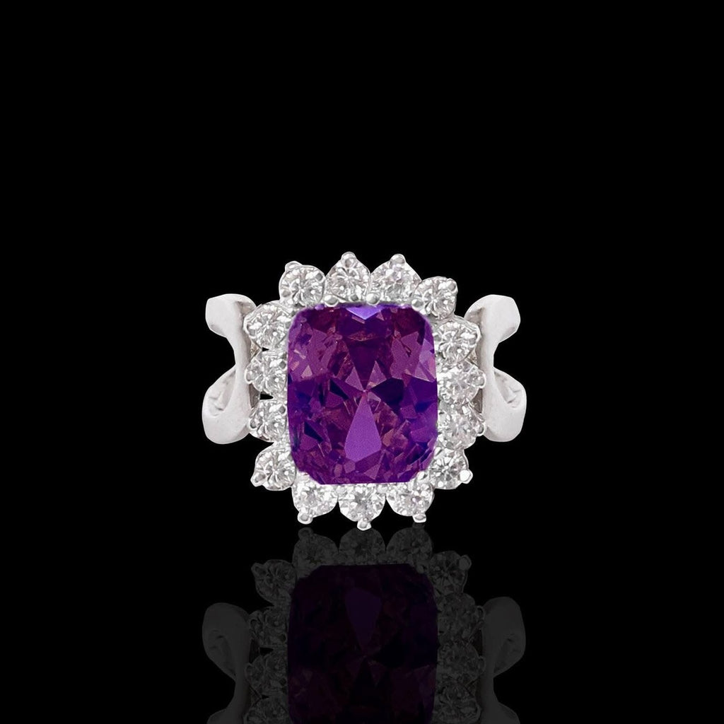 Silidia Rectangle Violet Ring