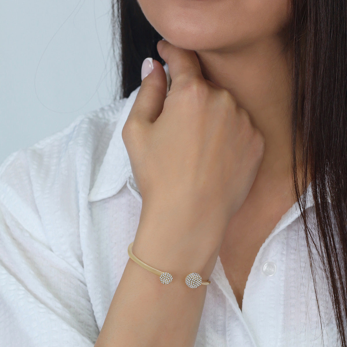 Silidia Teardrop Bangle Bracelet