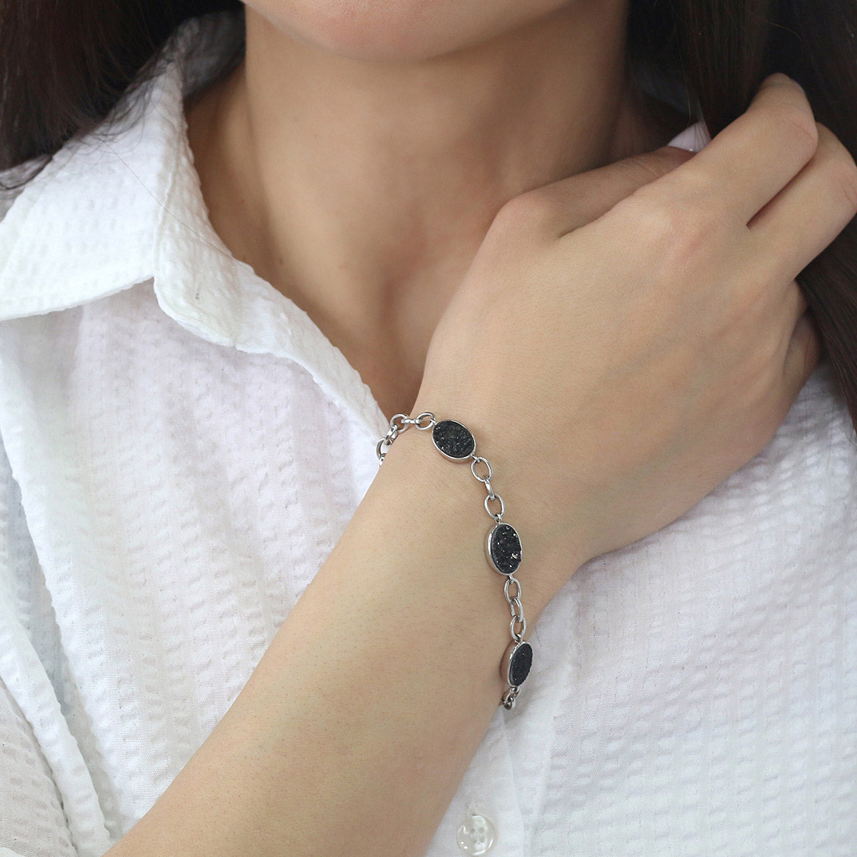 Silidia Oval Bracelet Onyx