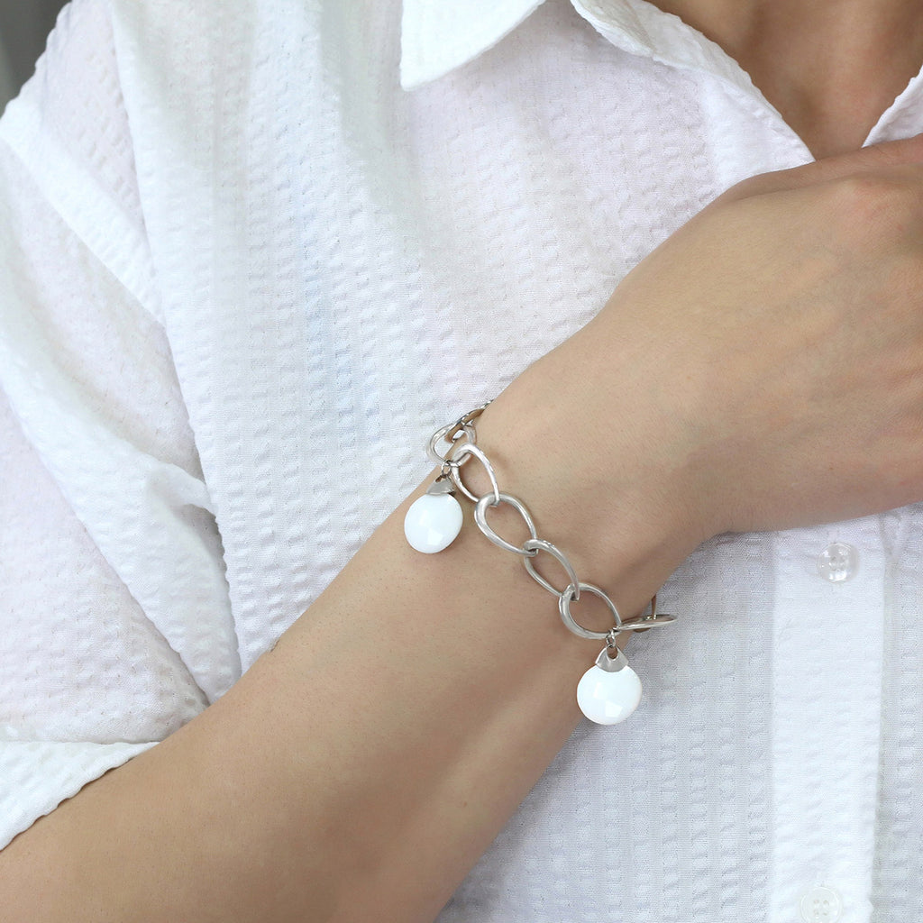Silidia Bracelet White Artificial Agat