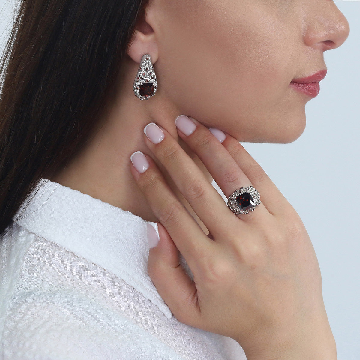 Silidia Ring With Dark Brown Cubic Zirconia