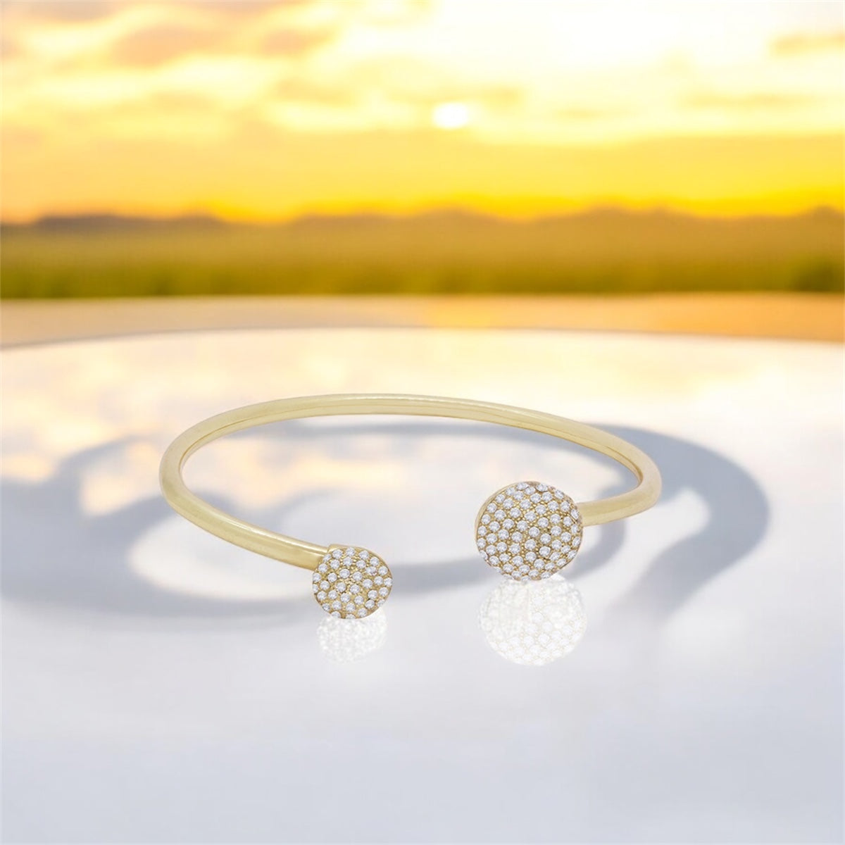 Silidia Teardrop Bangle Bracelet