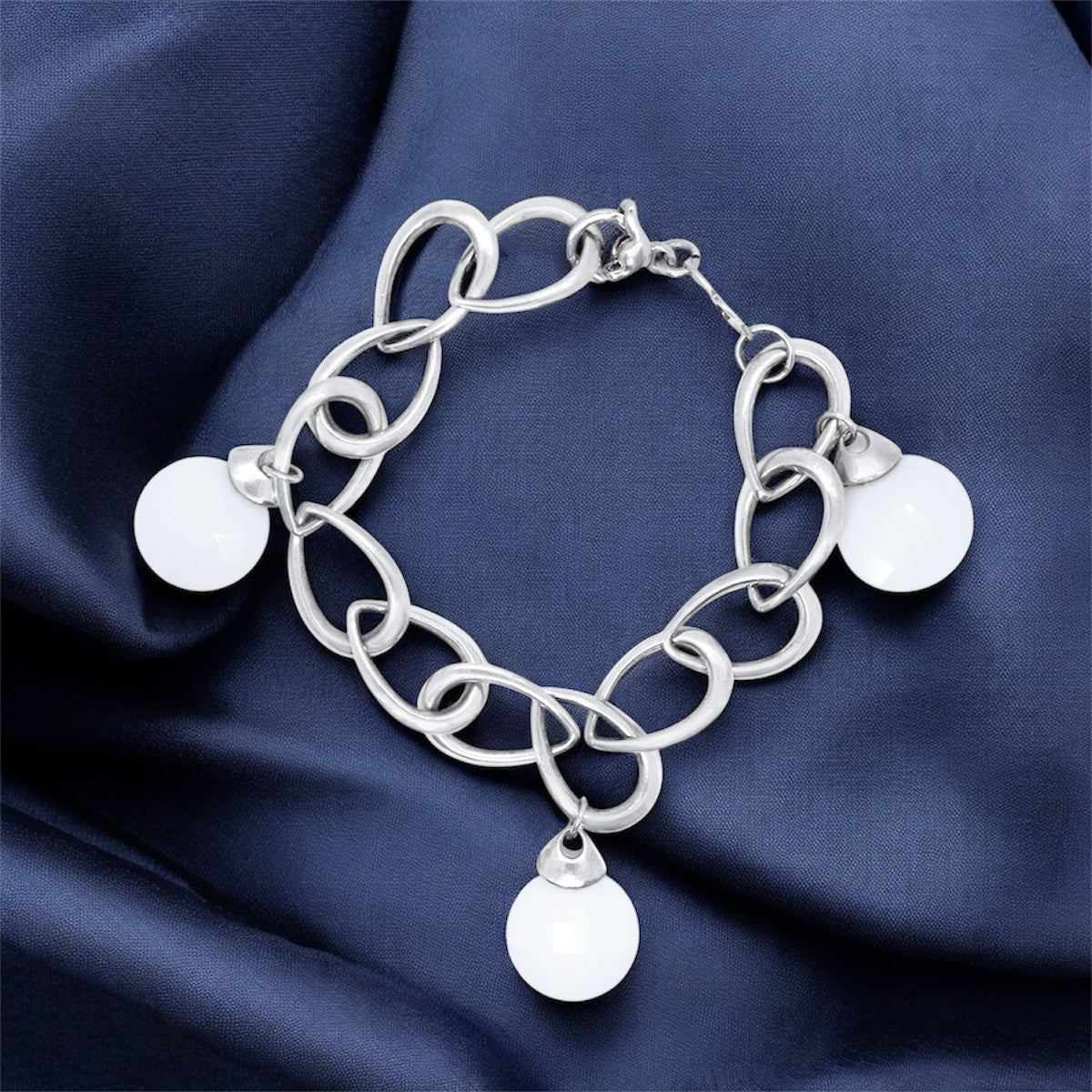 Silidia Bracelet White Artificial Agat