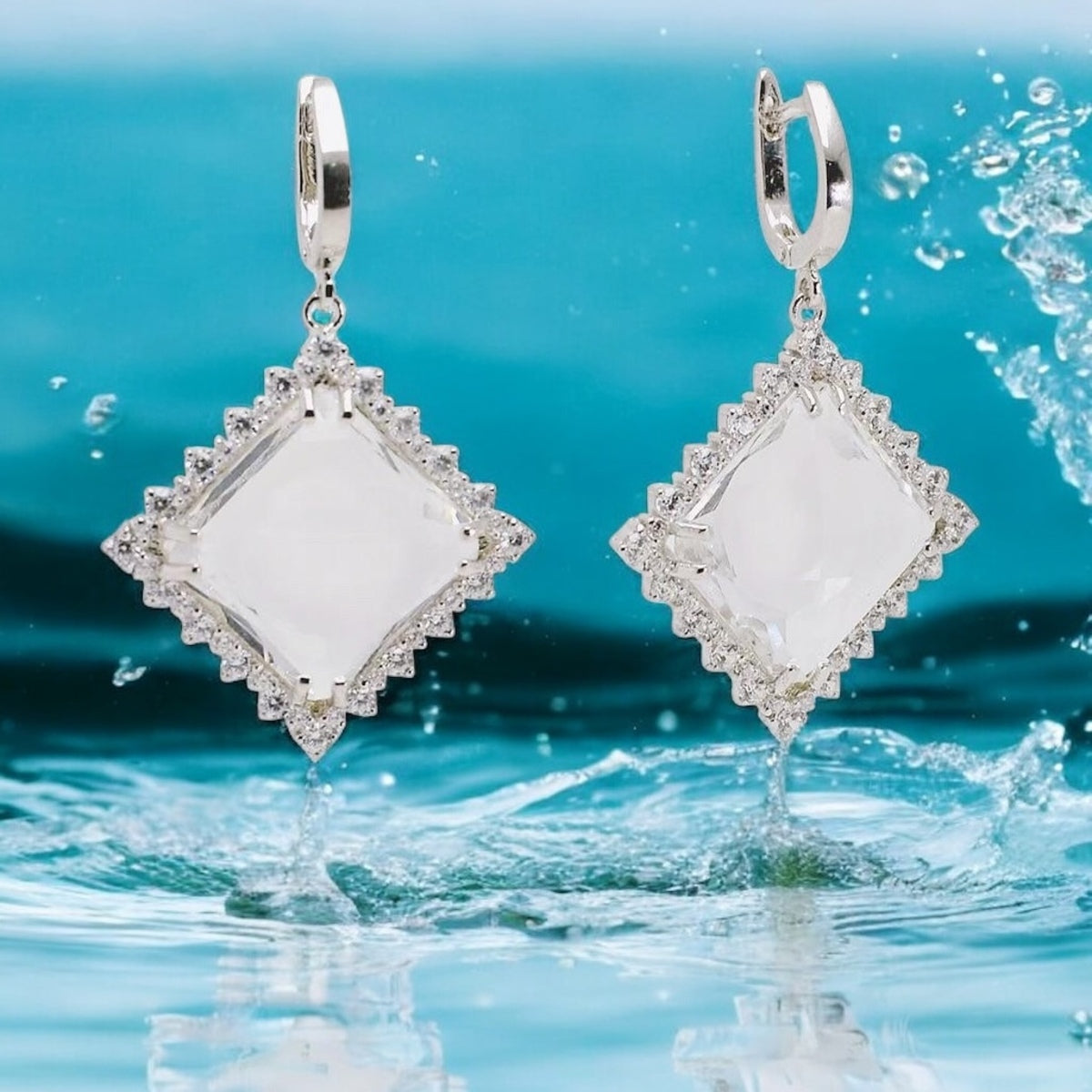 Silidia Square Drop Earrings for Ladies
