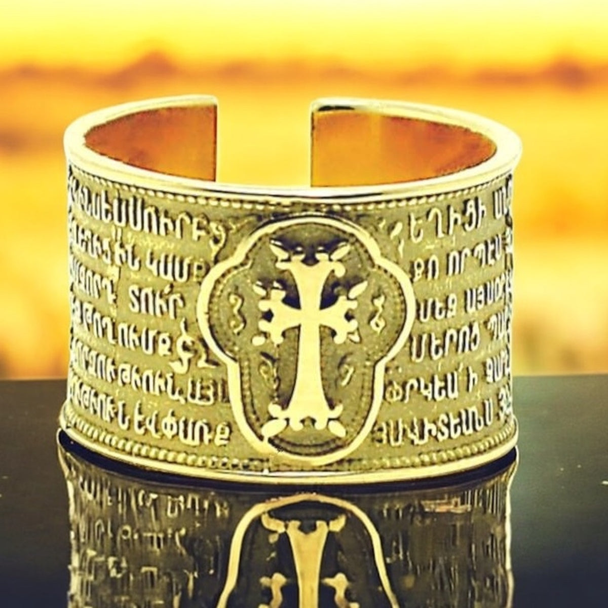 Silidia Armenian Hayr Mer Prayer Ring