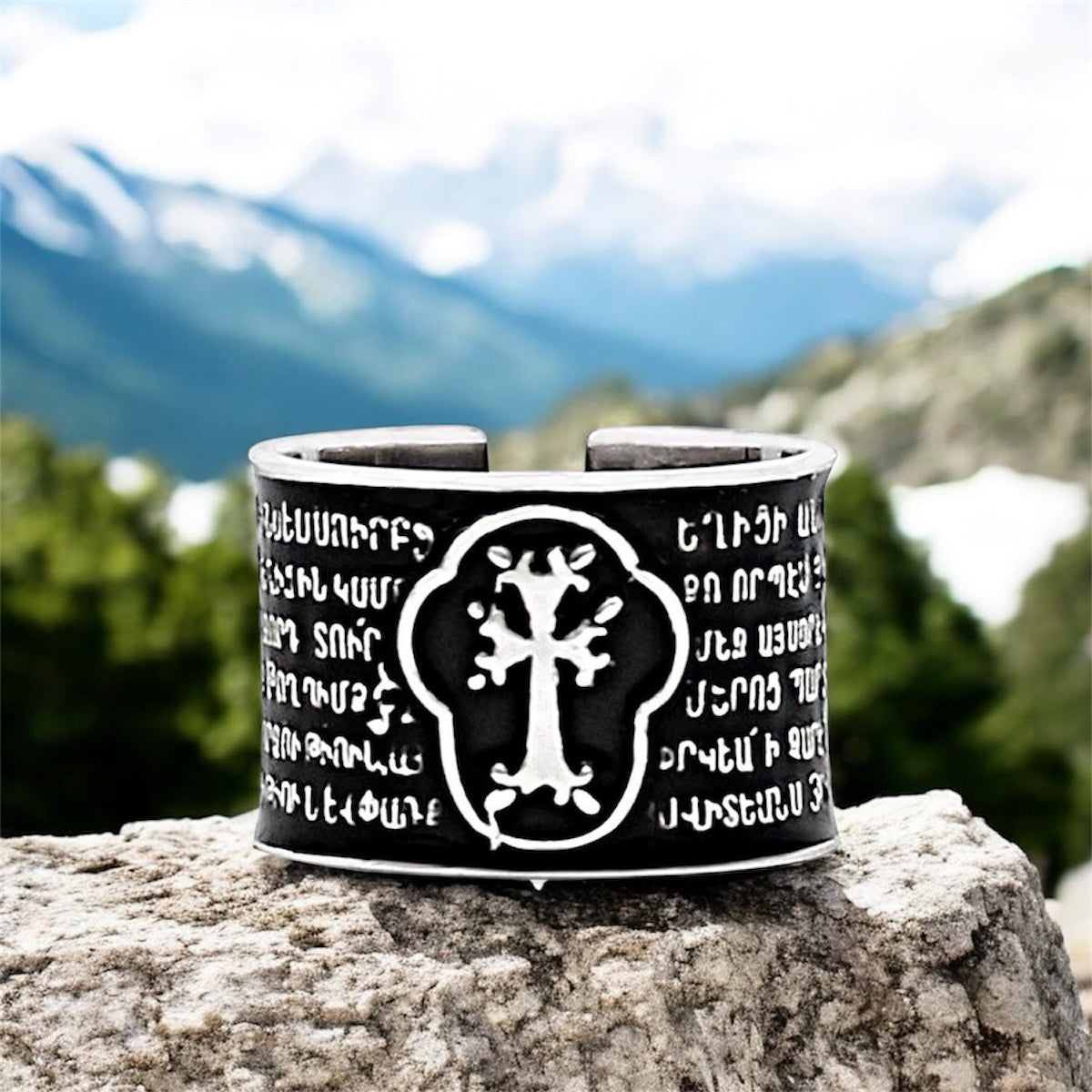 Silidia Armenian Hayr Mer Prayer Ring