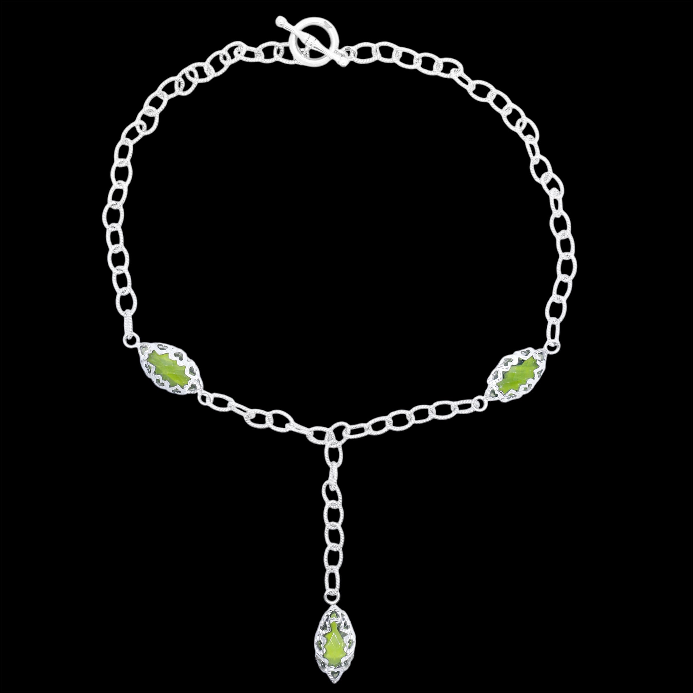 Silidia Green Cubic Zirconia Necklace