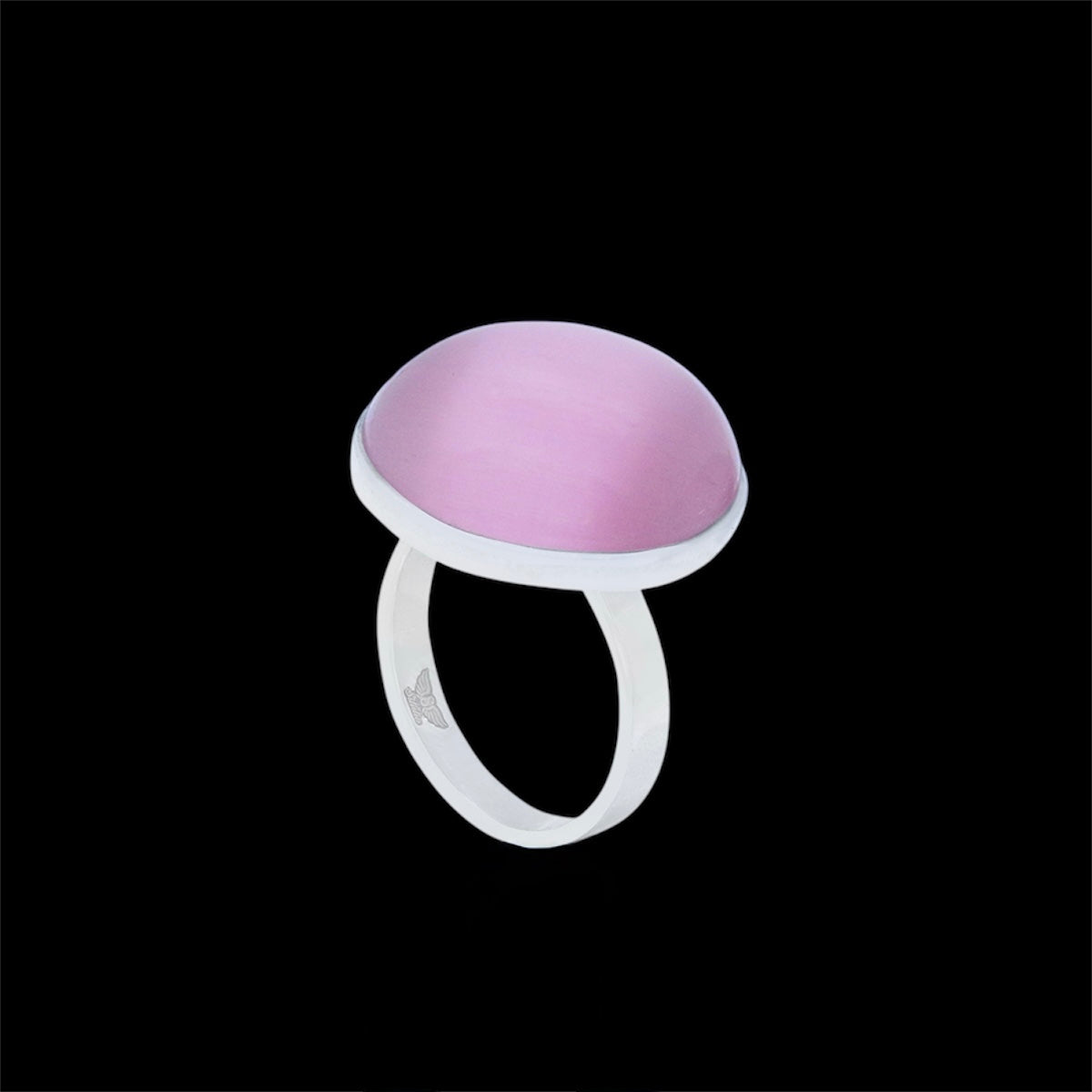 Pink Cats Eye Stone Ring