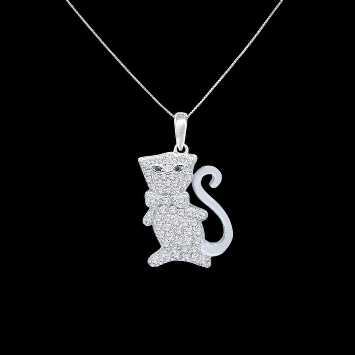 Silidia Sterling Silver Cat Pendant