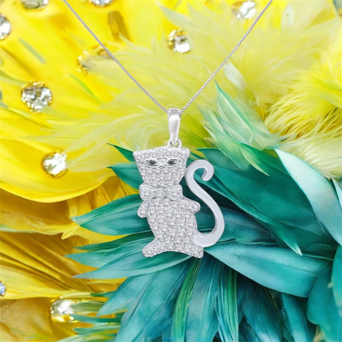 Silidia Sterling Silver Cat Pendant