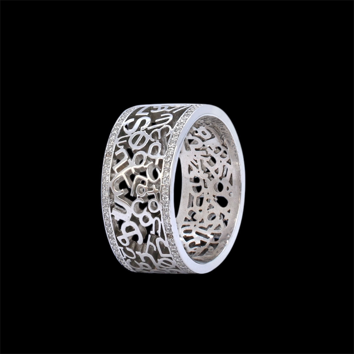 Silver Ring with Armenian Alphabet