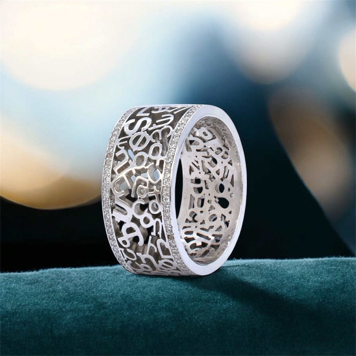 Silver Ring with Armenian Alphabet