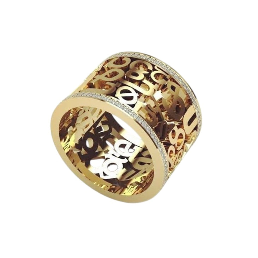 Silver Ring with Armenian Alphabet