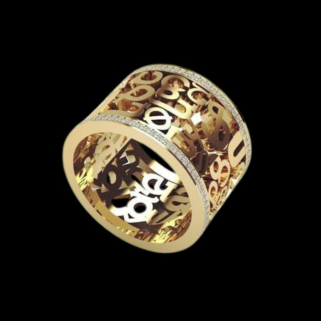 Silver Ring with Armenian Alphabet