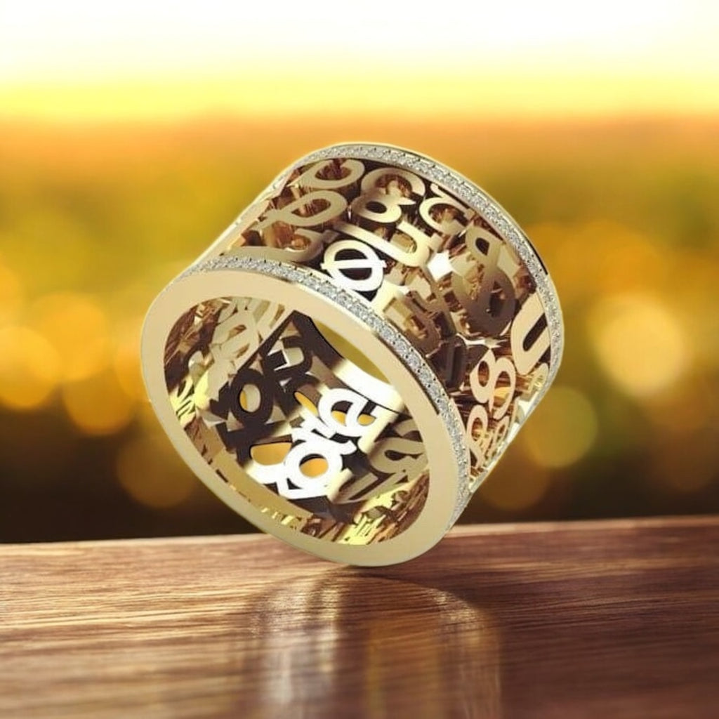 Silver Ring with Armenian Alphabet