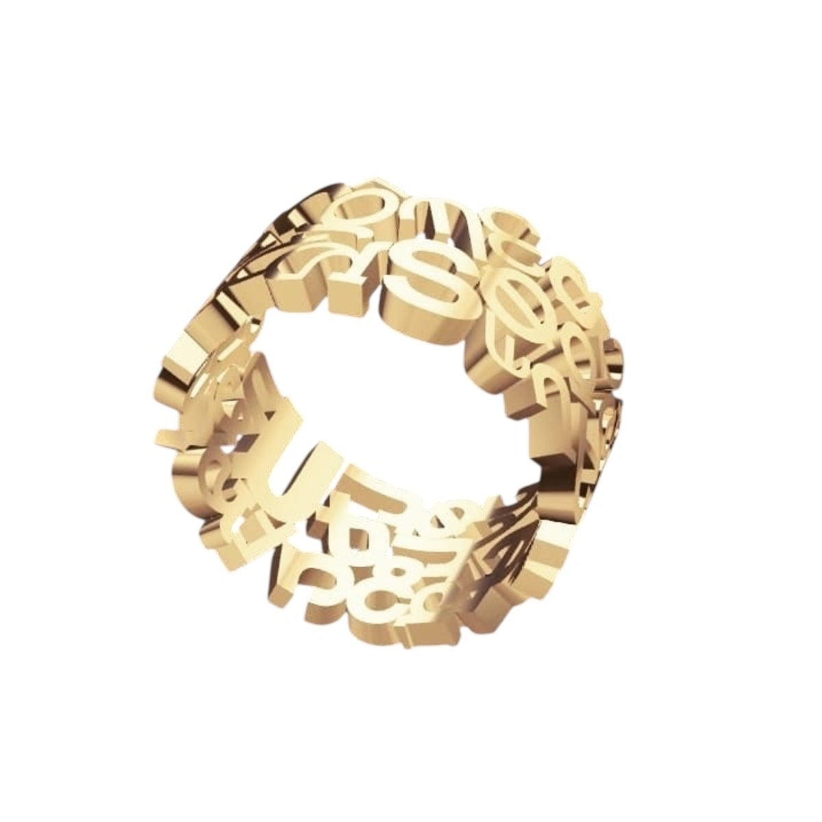 Silver Ring with Armenian Alphabet