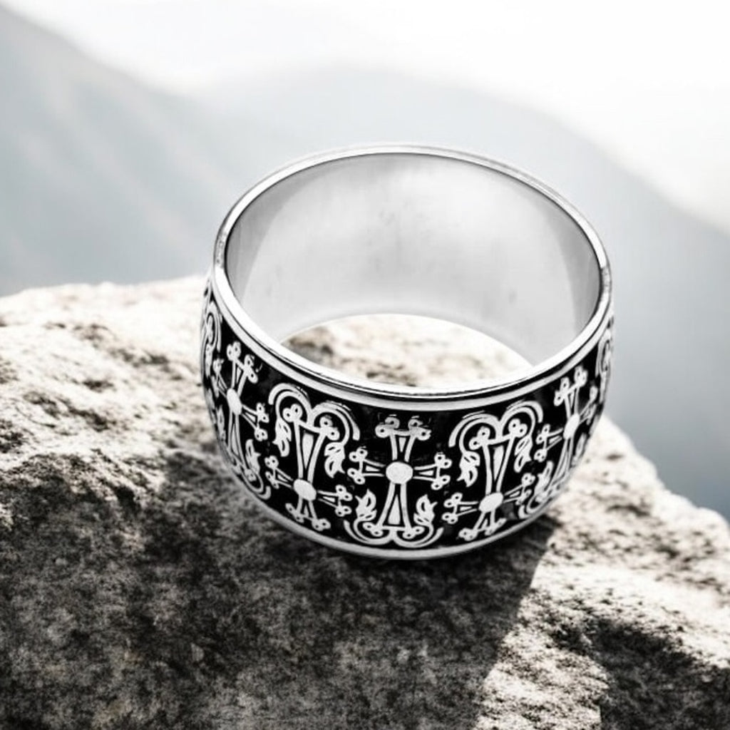 Handmade Ring With Crosses