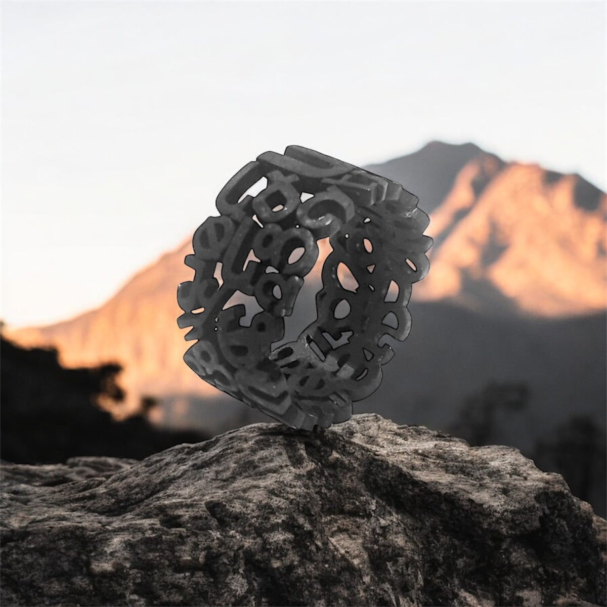 Silver Ring with Armenian Alphabet