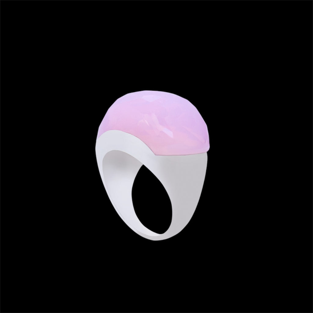 Silver Ring With Pink Stone
