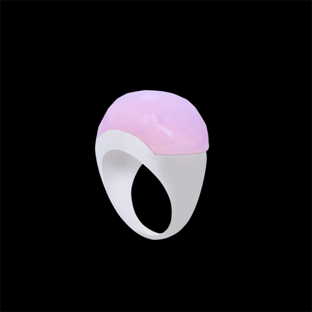 Silver Ring With Pink Stone