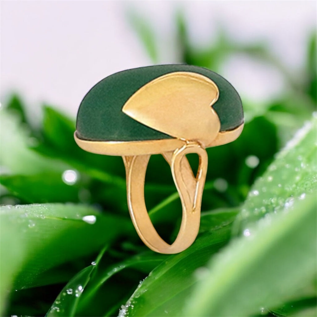 Silver Ring With Emerald Stone