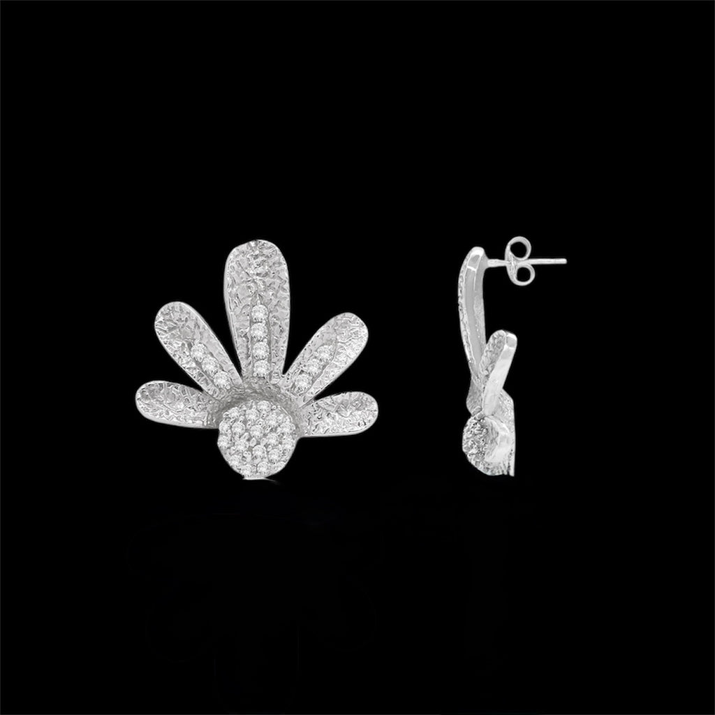 Sterling Silver Flower Stud Earrings