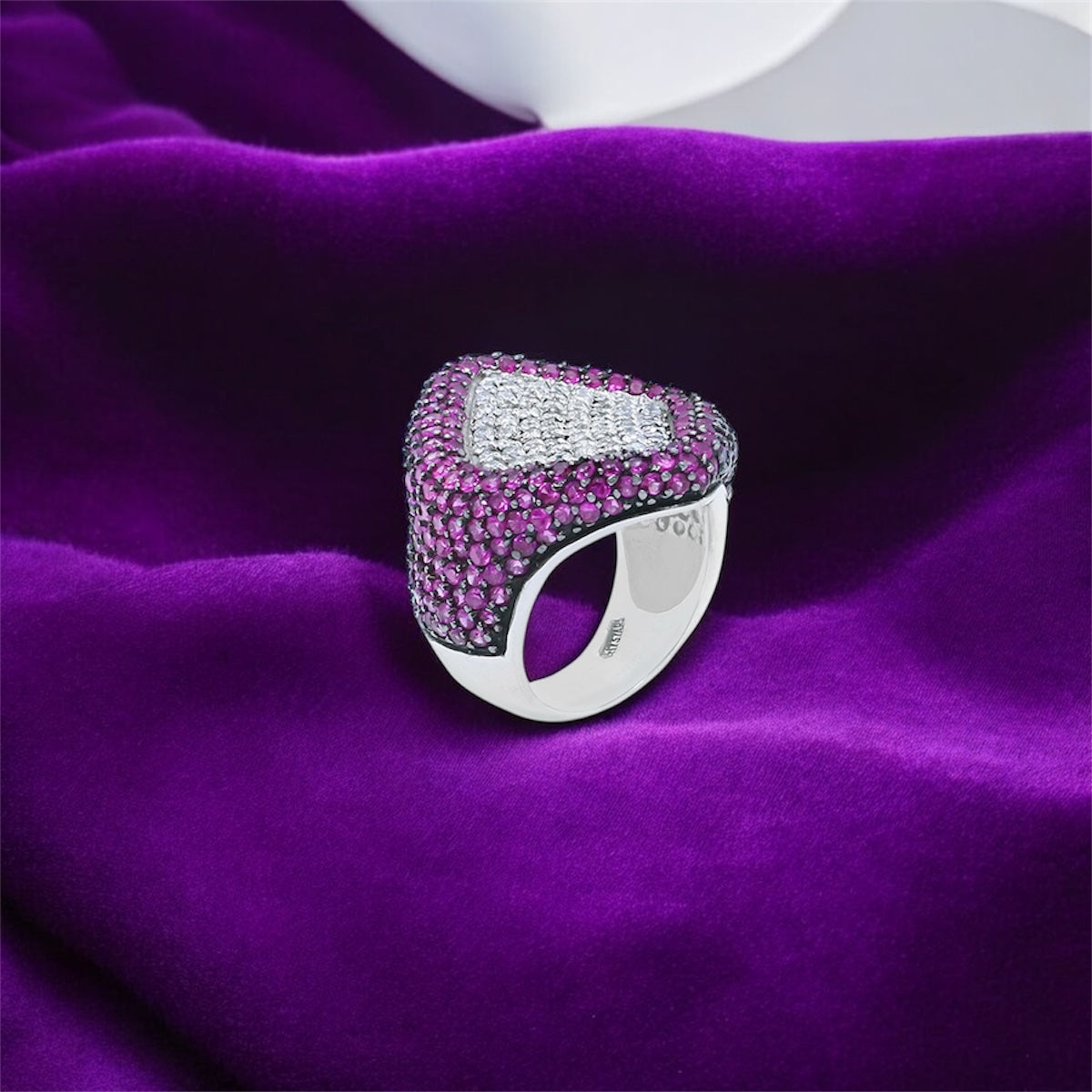 925 Sterling Silver Luxury Statement Ring