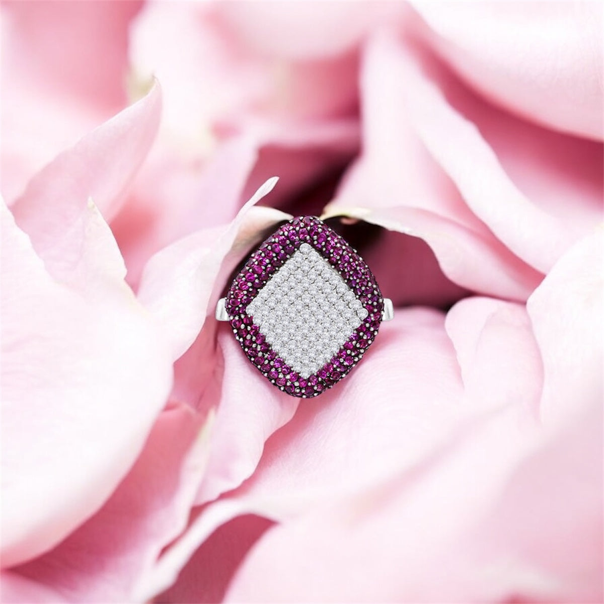 925 Sterling Silver Luxury Statement Ring