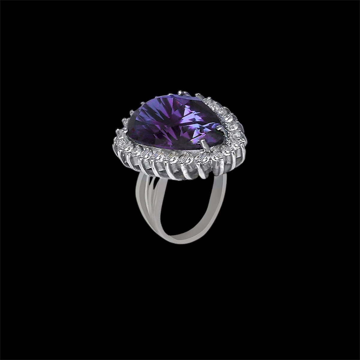 Sterling Silver Purple Ring
