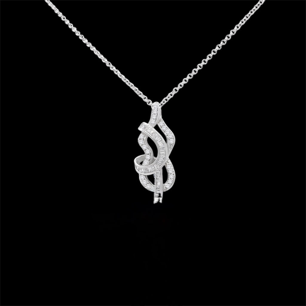 Sterling Silver Elegant Twist Pendant