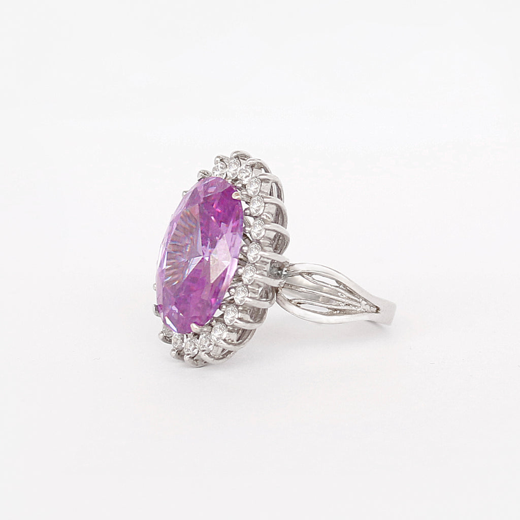 Silidia Oval Ring Light Purple