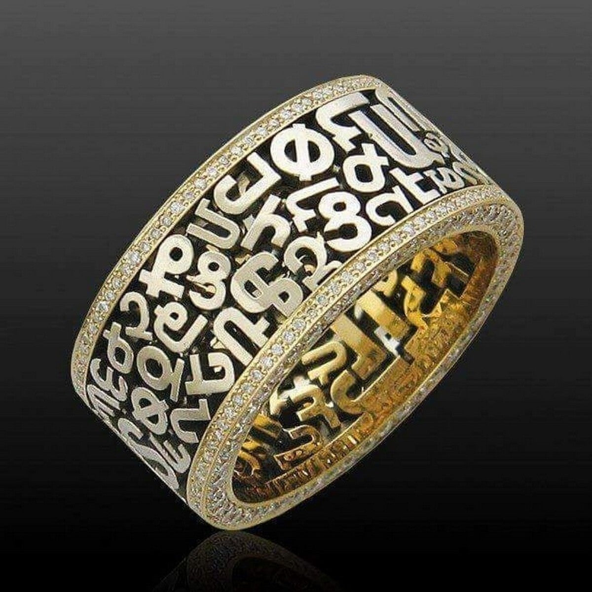 Silver Ring with Armenian Alphabet