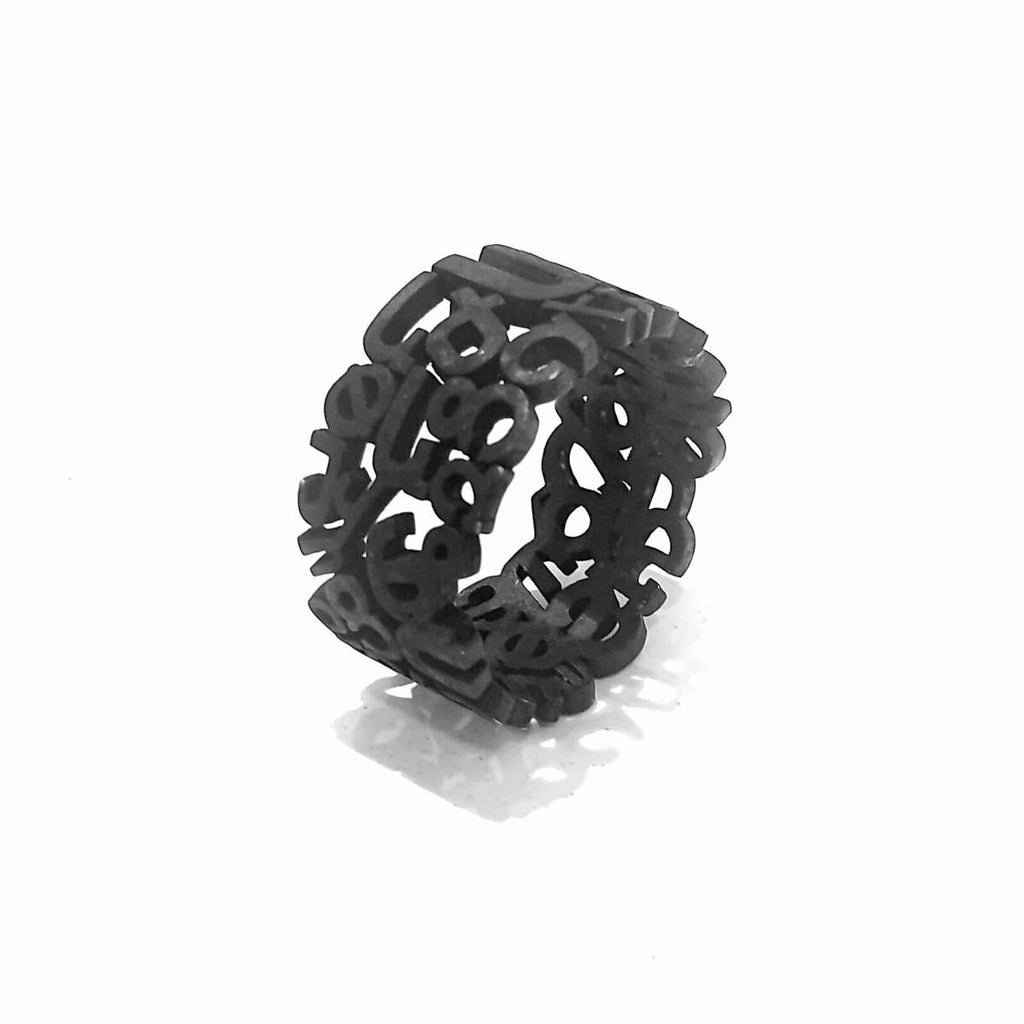 Silver Ring with Armenian Alphabet