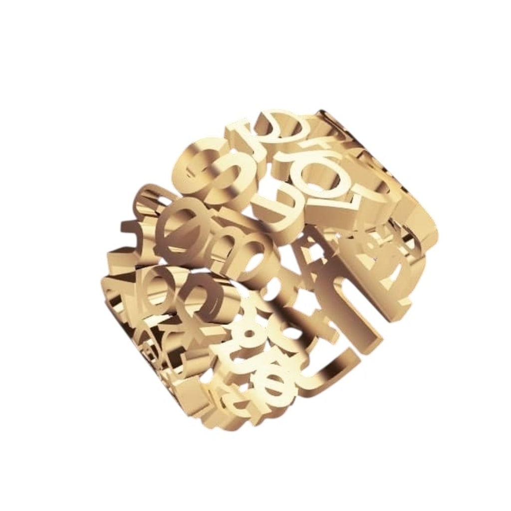 Silver Ring with Armenian Alphabet