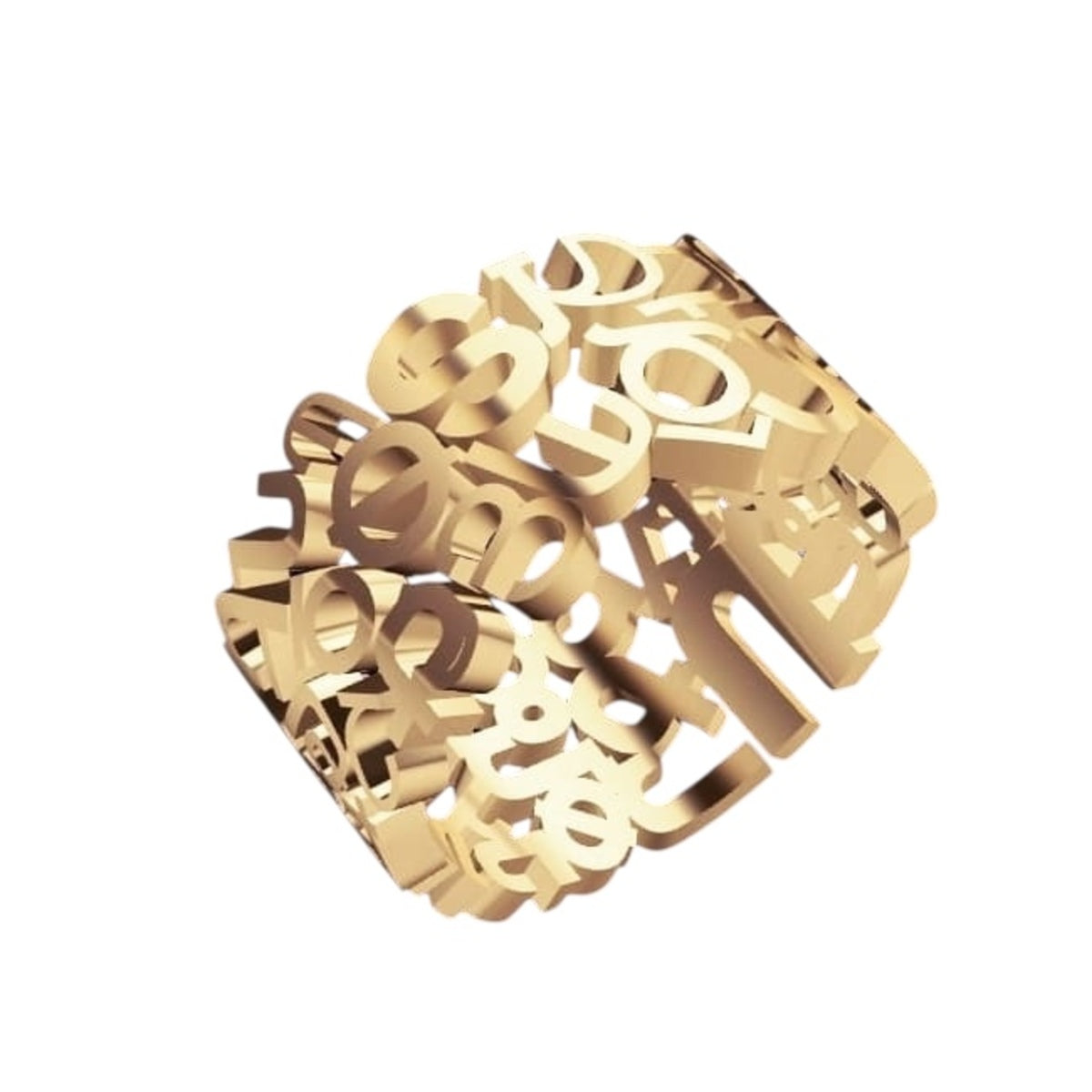 Silver Ring with Armenian Alphabet